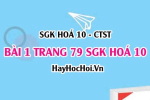 Giải bài 1 trang 79 SGK Hoá 10 Chân trời sáng tạo